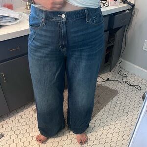 Old Navy Wide Leg Blue Denim Jeans - Size 18